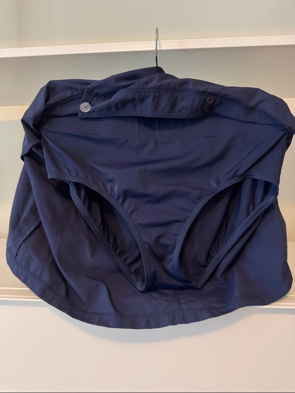 Land’s End Navy Wrap Mini Skirt Swimming bottom - Classic Solid - Picture 3 of 6